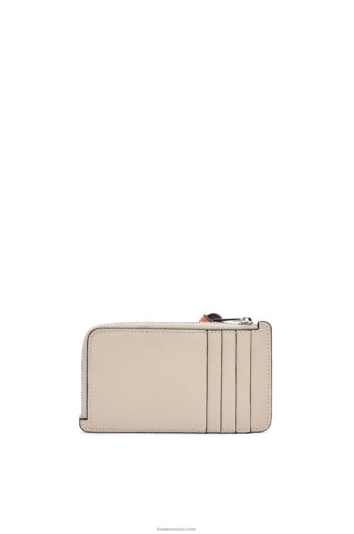 avena ligera/miel tarjetero con monedas de piel de becerro granulada suave Loewe R8J8Z1337 mujer