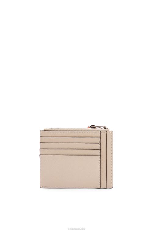 avena ligera/miel tarjetero grande con monedas de suave piel de becerro granulada Loewe R8J8Z1353 mujer
