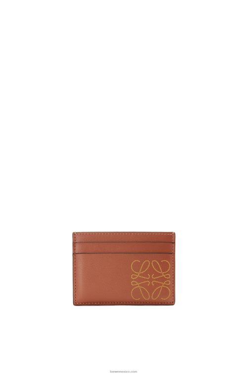 bronceado/ocre tarjetero liso de la marca Loewe R8J8Z1388 mujer