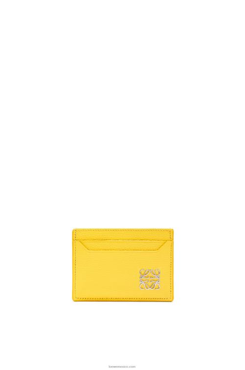 limón tarjetero liso con anagrama de piel de becerro granulada Loewe R8J8Z1402 mujer