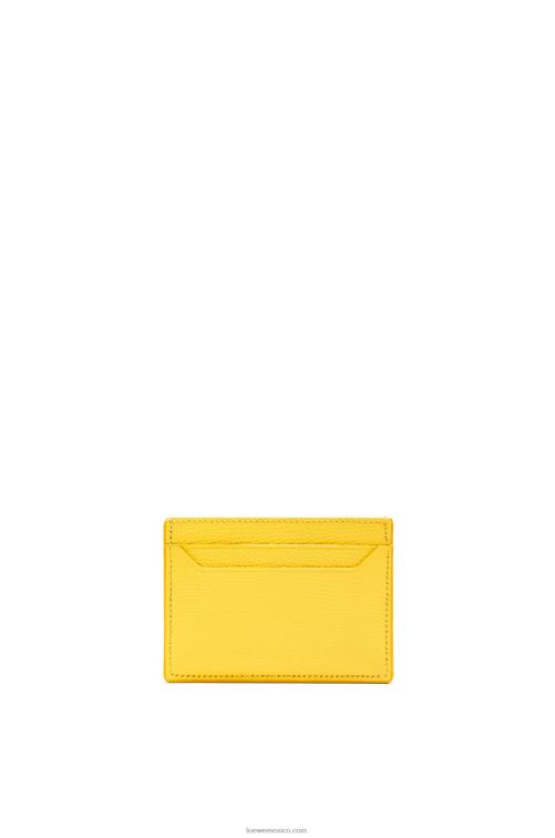 limón tarjetero liso con anagrama de piel de becerro granulada Loewe R8J8Z1402 mujer