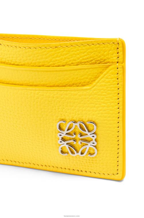 limón tarjetero liso con anagrama de piel de becerro granulada Loewe R8J8Z1402 mujer