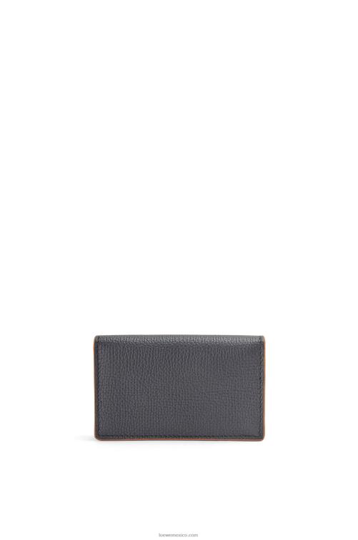 negro tarjetero con anagrama de piel de becerro granulada Loewe R8J8Z1352 mujer