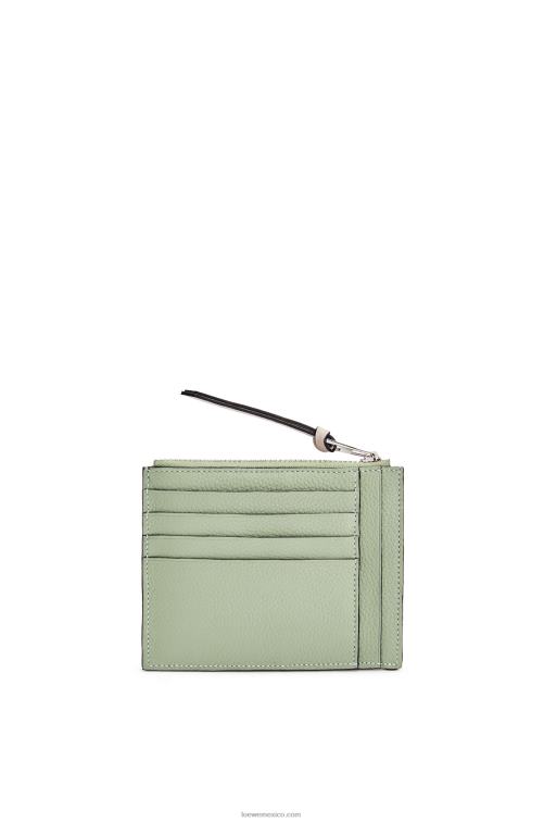 romero/bronceado tarjetero grande con monedas de suave piel de becerro granulada Loewe R8J8Z1354 mujer