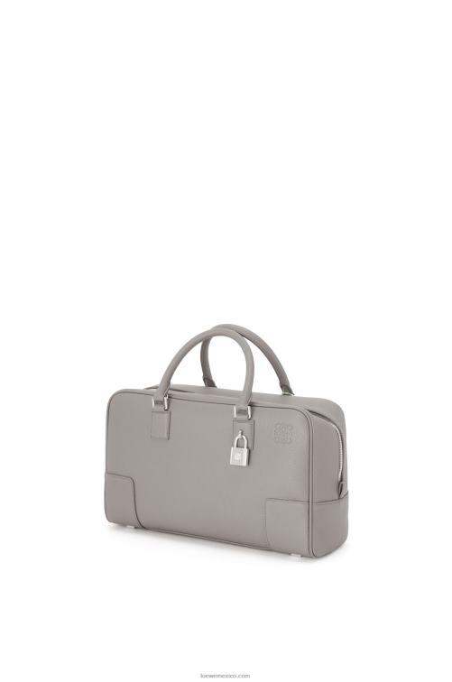 Perla gris bolso amazona 28 de suave piel de becerro graneada Loewe R8J8Z134 mujer