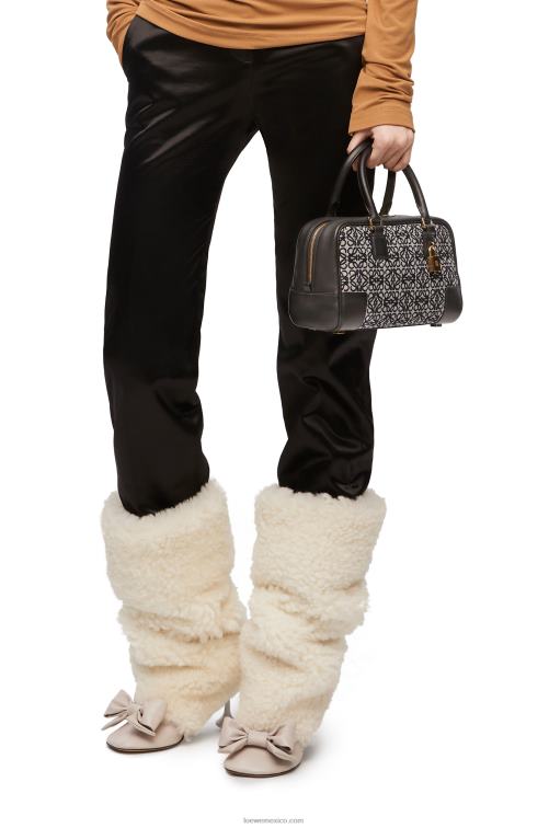 azul marino/negro amazona 23 en anagrama jacquard y piel de becerro Loewe R8J8Z150 mujer