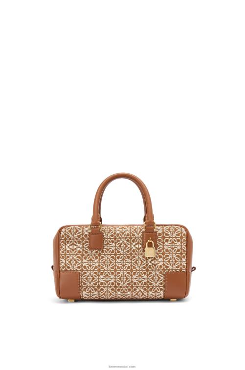 bronceado/pacana amazona 23 en anagrama jacquard y piel de becerro Loewe R8J8Z162 mujer