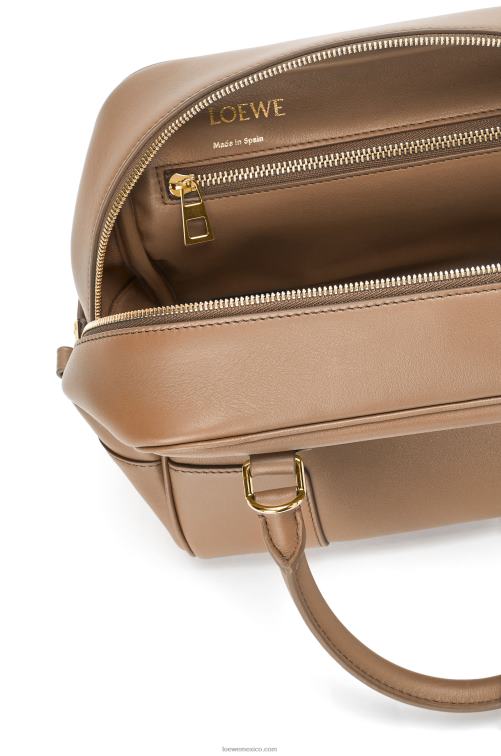 color visón Bolso amazona 19 cuadrado de piel de becerro napa Loewe R8J8Z170 mujer