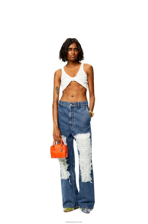 naranja Bolso amazona 16 cuadrado de piel de becerro napa Loewe R8J8Z145 mujer