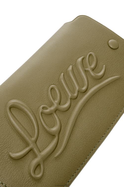 aceituna bolso de mano con asa en piel de becerro clásica Loewe R8J8Z595 mujer