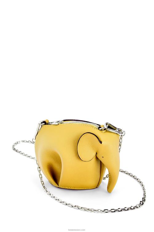 amarillo bolsa de elefante en piel de becerro clásica Loewe R8J8Z557 mujer