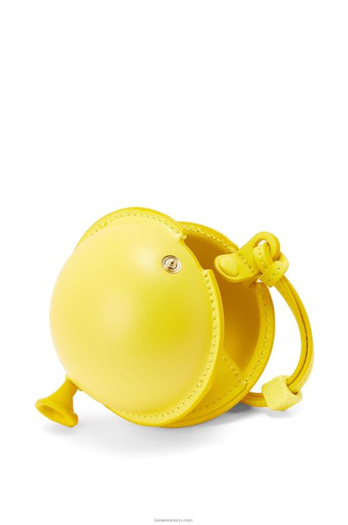 amarillo bolso de mano con forma de globo en piel de becerro clásica Loewe R8J8Z629 mujer