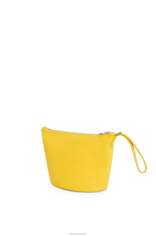 amarillo neceser de lona y piel de becerro Loewe R8J8Z593 mujer