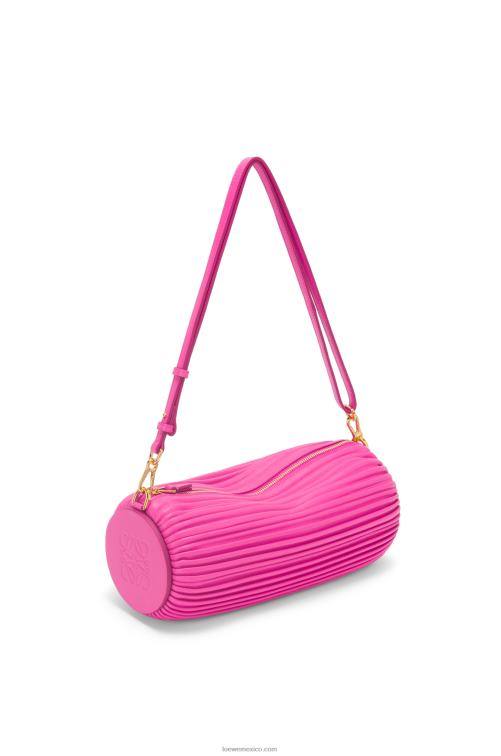 fucsia bolsito pulsera en napa plisada Loewe R8J8Z400 mujer