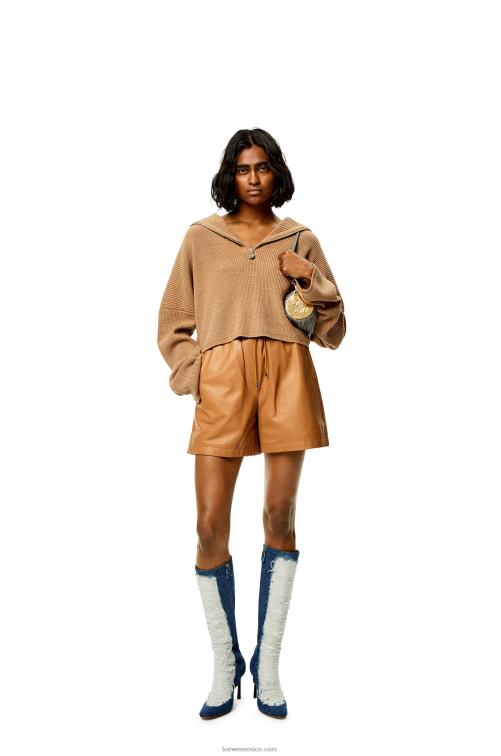 gris asfalto bolsito para pulsera de napa de becerro y latón Loewe R8J8Z622 mujer