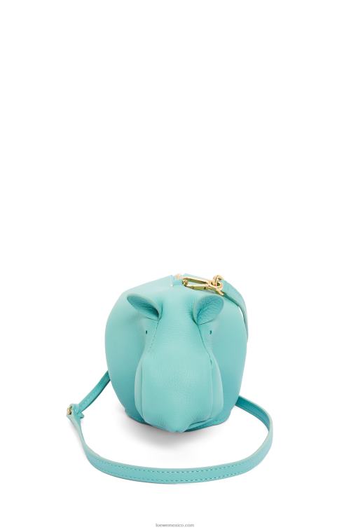 menta fresca bolso hipopótamo en piel de becerro clásica Loewe R8J8Z392 mujer