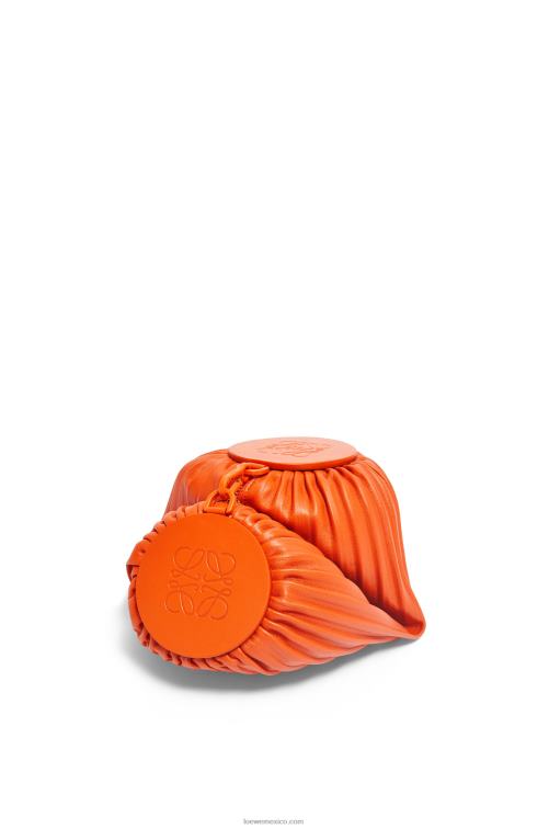 naranja bolsito pulsera en napa plisada Loewe R8J8Z600 mujer