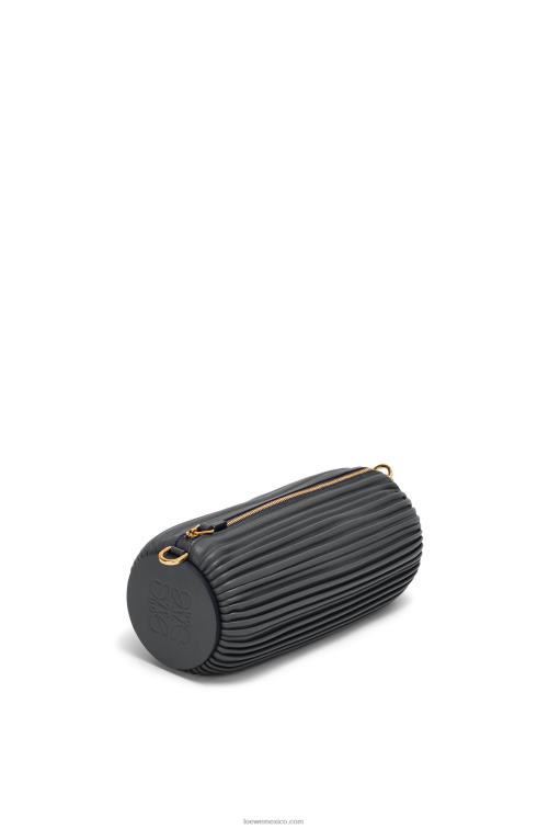 negro bolsito pulsera en napa plisada Loewe R8J8Z632 mujer