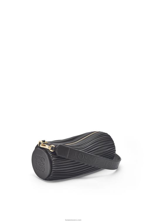 negro bolsito pulsera en napa plisada Loewe R8J8Z632 mujer