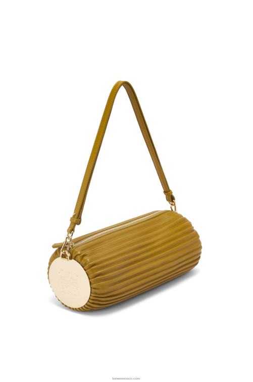 ocre bolsito para pulsera de napa de becerro y latón Loewe R8J8Z624 mujer