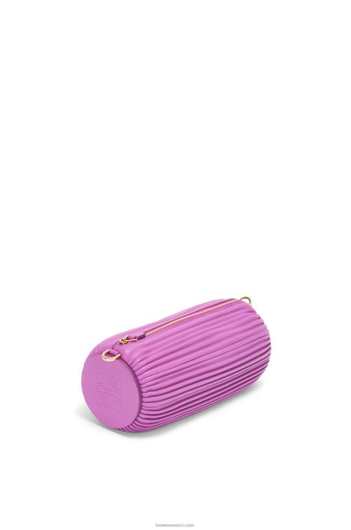 púrpura brillante bolsito para pulsera de piel de becerro napa Loewe R8J8Z598 mujer