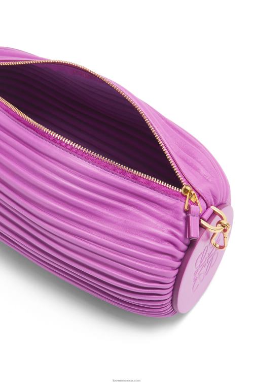 púrpura brillante bolsito para pulsera de piel de becerro napa Loewe R8J8Z598 mujer