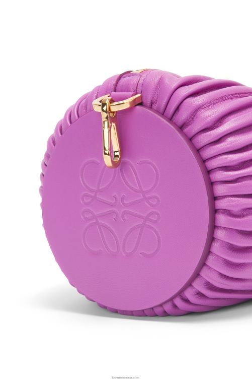 púrpura brillante bolsito para pulsera de piel de becerro napa Loewe R8J8Z598 mujer