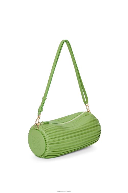 primavera verde bolsito pulsera en napa plisada Loewe R8J8Z399 mujer