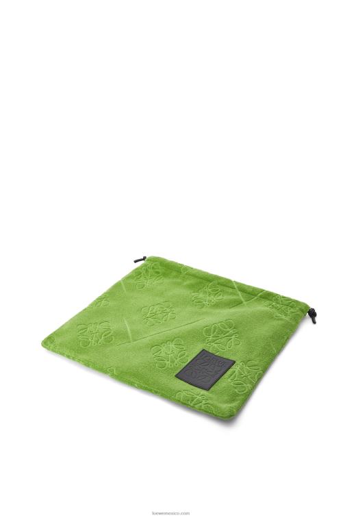verde bolsito con cordón en toalla de algodón Loewe R8J8Z582 mujer