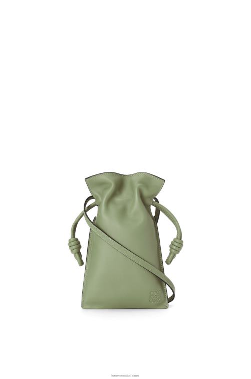 Romero bolsillo flamenco de piel de becerro napa Loewe R8J8Z293 mujer