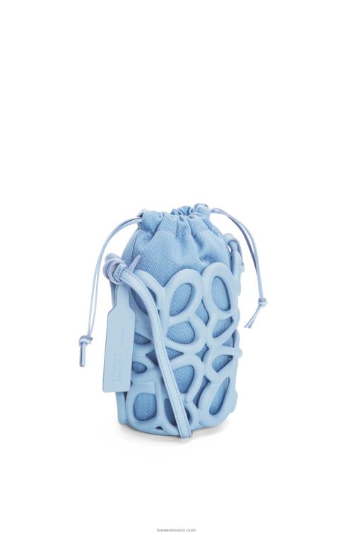 azul polvoriento bolsillo inflado con anagrama de gomaespuma ligera Loewe R8J8Z576 mujer