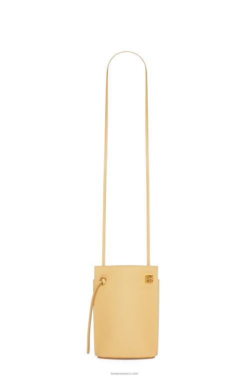 mantequilla oscura bolsillo para dados en piel de becerro clásica Loewe R8J8Z574 mujer