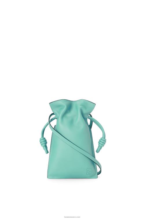 menta fresca bolsillo flamenco de piel de becerro napa Loewe R8J8Z296 mujer