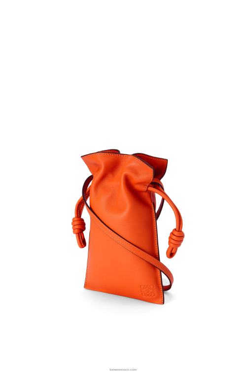 naranja bolsillo flamenco de piel de becerro napa Loewe R8J8Z599 mujer