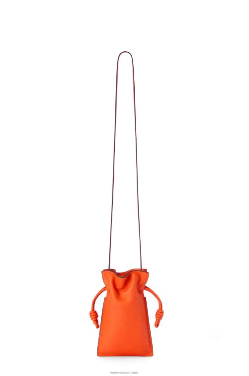 naranja bolsillo flamenco de piel de becerro napa Loewe R8J8Z599 mujer