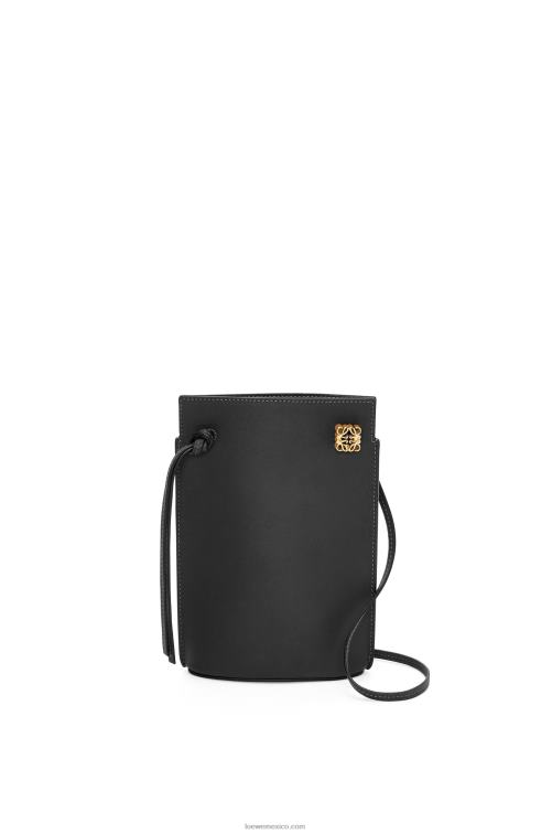 negro bolsillo para dados en piel de becerro clásica Loewe R8J8Z575 mujer
