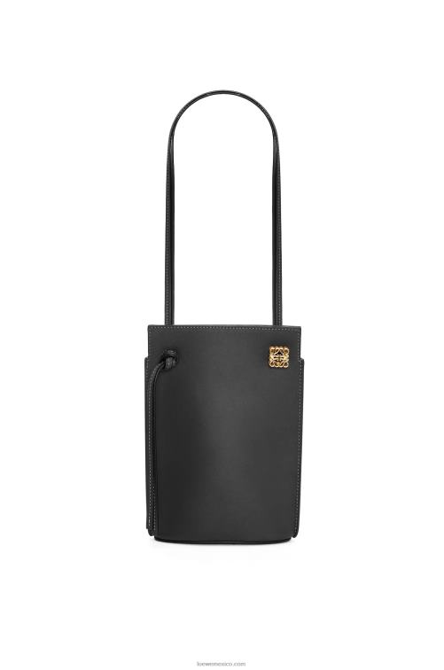 negro bolsillo para dados en piel de becerro clásica Loewe R8J8Z575 mujer