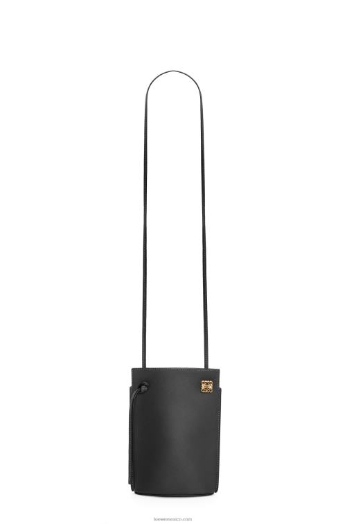 negro bolsillo para dados en piel de becerro clásica Loewe R8J8Z575 mujer