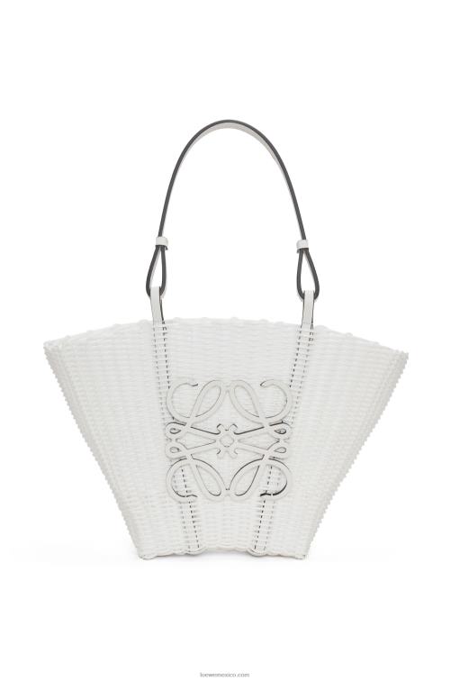 blanco Bolso cesta sirena de plástico y piel de becerro Loewe R8J8Z59 mujer