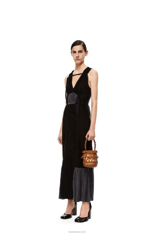 broncearse bolso bombonera pequeño con flecos de piel de becerro Loewe R8J8Z177 mujer