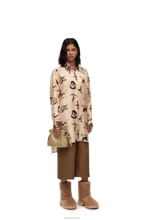 arcilla verde bolso de mano mini flamenco de piel de becerro napa Loewe R8J8Z217 mujer