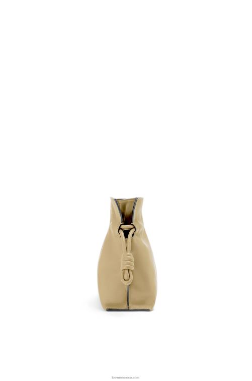 arcilla verde bolso de mano mini flamenco de piel de becerro napa Loewe R8J8Z217 mujer