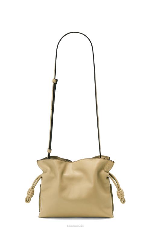 arcilla verde bolso de mano mini flamenco de piel de becerro napa Loewe R8J8Z217 mujer