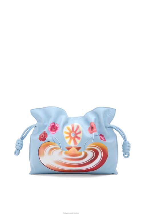 azul polvoriento Bolso de mano maruja mallo flamenca de piel de becerro napa Loewe R8J8Z361 mujer