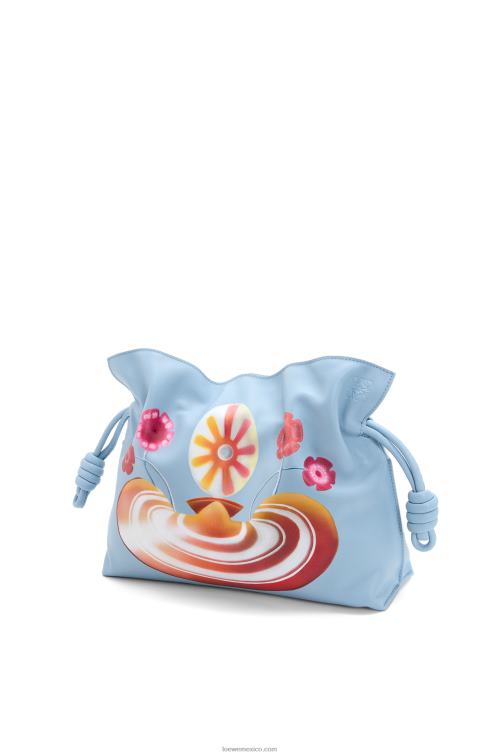 azul polvoriento Bolso de mano maruja mallo flamenca de piel de becerro napa Loewe R8J8Z361 mujer