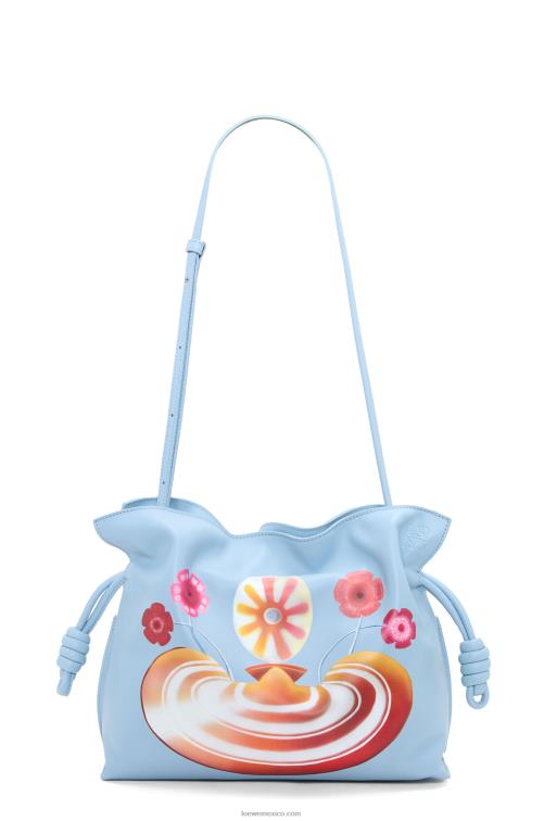 azul polvoriento Bolso de mano maruja mallo flamenca de piel de becerro napa Loewe R8J8Z361 mujer
