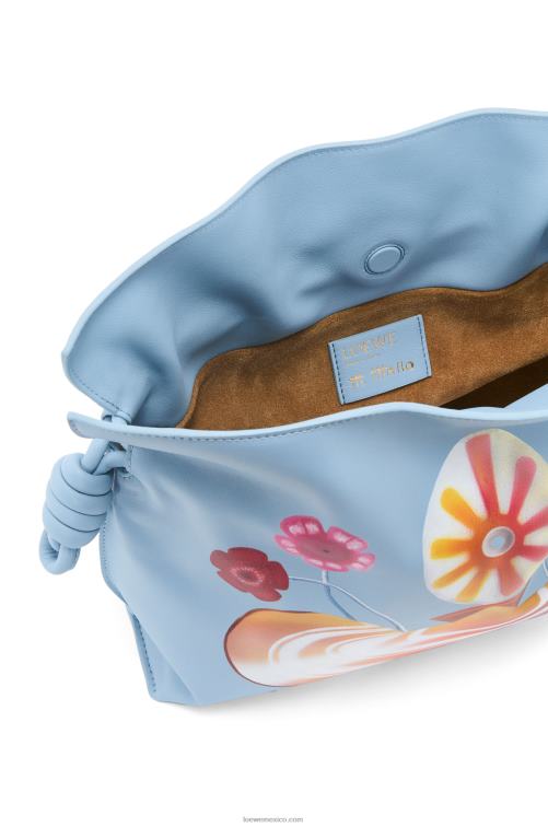 azul polvoriento Bolso de mano maruja mallo flamenca de piel de becerro napa Loewe R8J8Z361 mujer