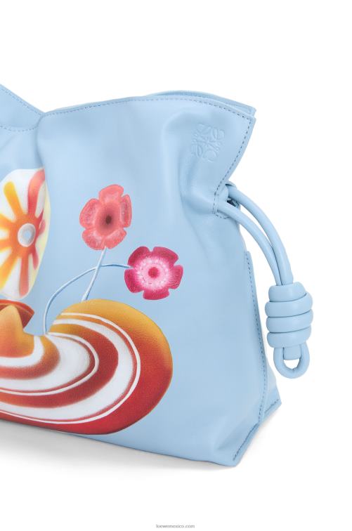 azul polvoriento Bolso de mano maruja mallo flamenca de piel de becerro napa Loewe R8J8Z361 mujer
