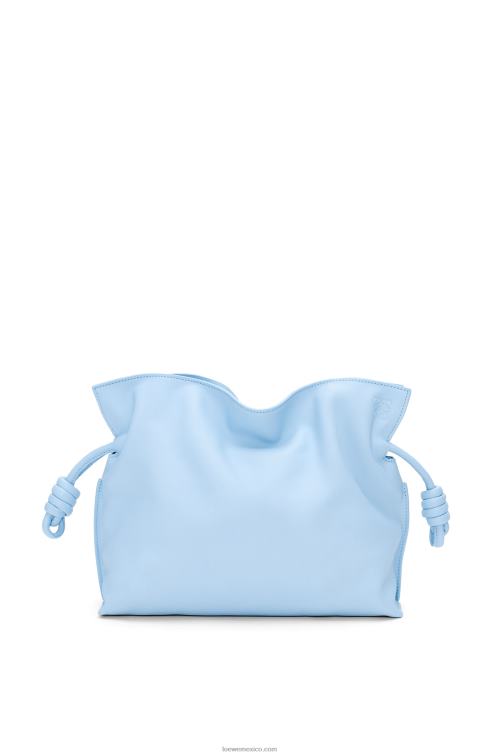 azul polvoriento bolso de mano flamenco de piel de becerro napa Loewe R8J8Z539 mujer