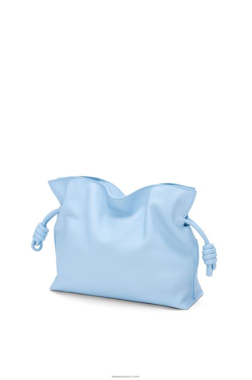 azul polvoriento bolso de mano flamenco de piel de becerro napa Loewe R8J8Z539 mujer
